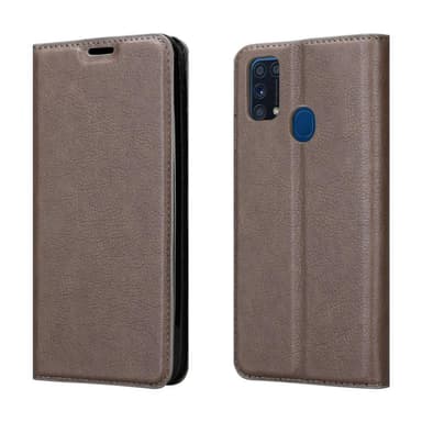 Samsung Galaxy M31 Suojakuori Lompakkokotelo (Ruskea)