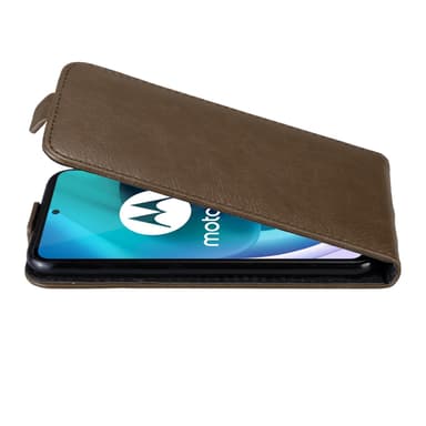 Motorola MOTO G71 5G Suojakuori Lompakkokotelo (Ruskea)