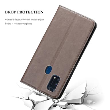 Samsung Galaxy M31 Suojakuori Lompakkokotelo (Ruskea)
