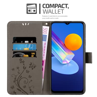 Vivo Y52 5G / Y72 5G Suojakuori Lompakkokotelo (harmaa)