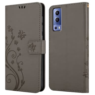 Vivo Y52 5G / Y72 5G Suojakuori Lompakkokotelo (harmaa)