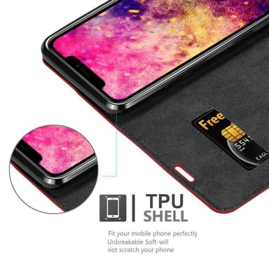 iPhone 12 / 12 PRO Suojakuori Lompakkokotelo (Punainen)