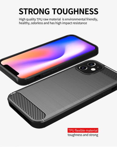 Suojakuori iPhone 12 MINI Kotelo (Musta)