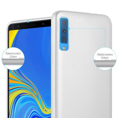 Samsung Galaxy A7 2018 Suojakuori Kotelo (Hopea)