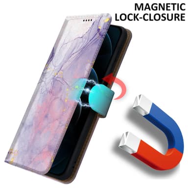 iPhone 12 / 12 PRO Suojakuori Lompakkokotelo (Violetti)