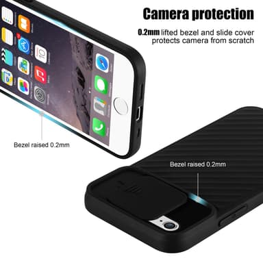 iPhone 6 / 6S Case Suojakuori Cover (Musta)