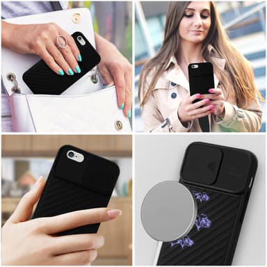 iPhone 6 / 6S Case Suojakuori Cover (Musta)