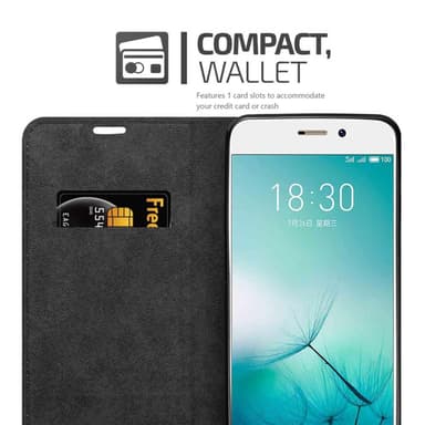 MEIZU PRO 7 Suojakuori Lompakkokotelo (Ruskea)
