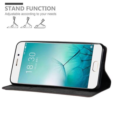 MEIZU PRO 7 Suojakuori Lompakkokotelo (Ruskea)