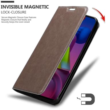 Samsung Galaxy M51 Suojakuori Lompakkokotelo (Ruskea)