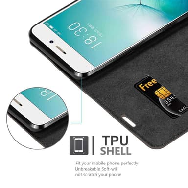 MEIZU PRO 7 Suojakuori Lompakkokotelo (Ruskea)