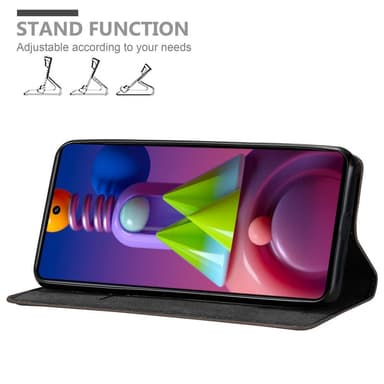 Samsung Galaxy M51 Suojakuori Lompakkokotelo (Ruskea)