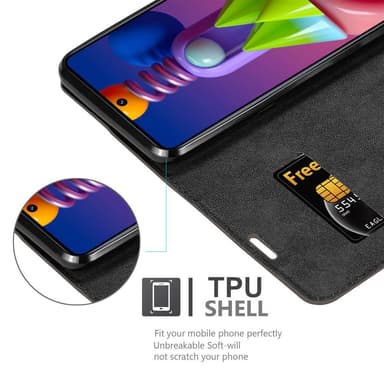 Samsung Galaxy M51 Suojakuori Lompakkokotelo (Ruskea)