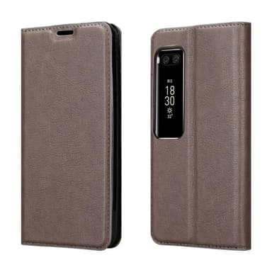 MEIZU PRO 7 Suojakuori Lompakkokotelo (Ruskea)