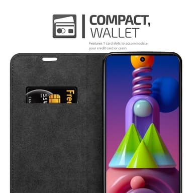 Samsung Galaxy M51 Suojakuori Lompakkokotelo (Ruskea)