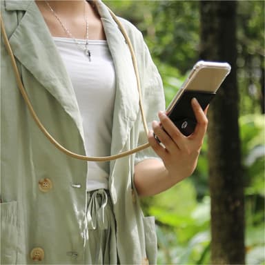 iPhone X / XS Suojakuori Kotelo Ketju (Ruskea)