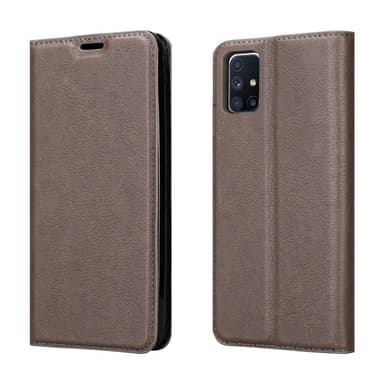 Samsung Galaxy M51 Suojakuori Lompakkokotelo (Ruskea)