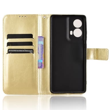 SKALO Motorola Moto G85 5G PU-nahkainen Lompakkokotelo - Kulta