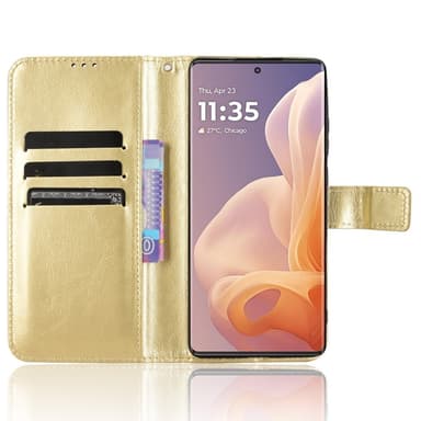 SKALO Motorola Moto G85 5G PU-nahkainen Lompakkokotelo - Kulta