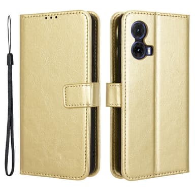 SKALO Motorola Moto G85 5G PU-nahkainen Lompakkokotelo - Kulta
