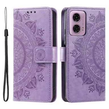 SKALO Motorola Moto G85 5G Mandala lompakkokotelo - Violetti