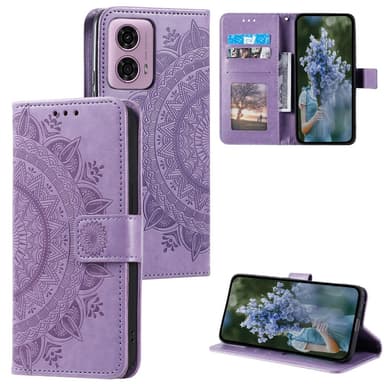 SKALO Motorola Moto G85 5G Mandala lompakkokotelo - Violetti