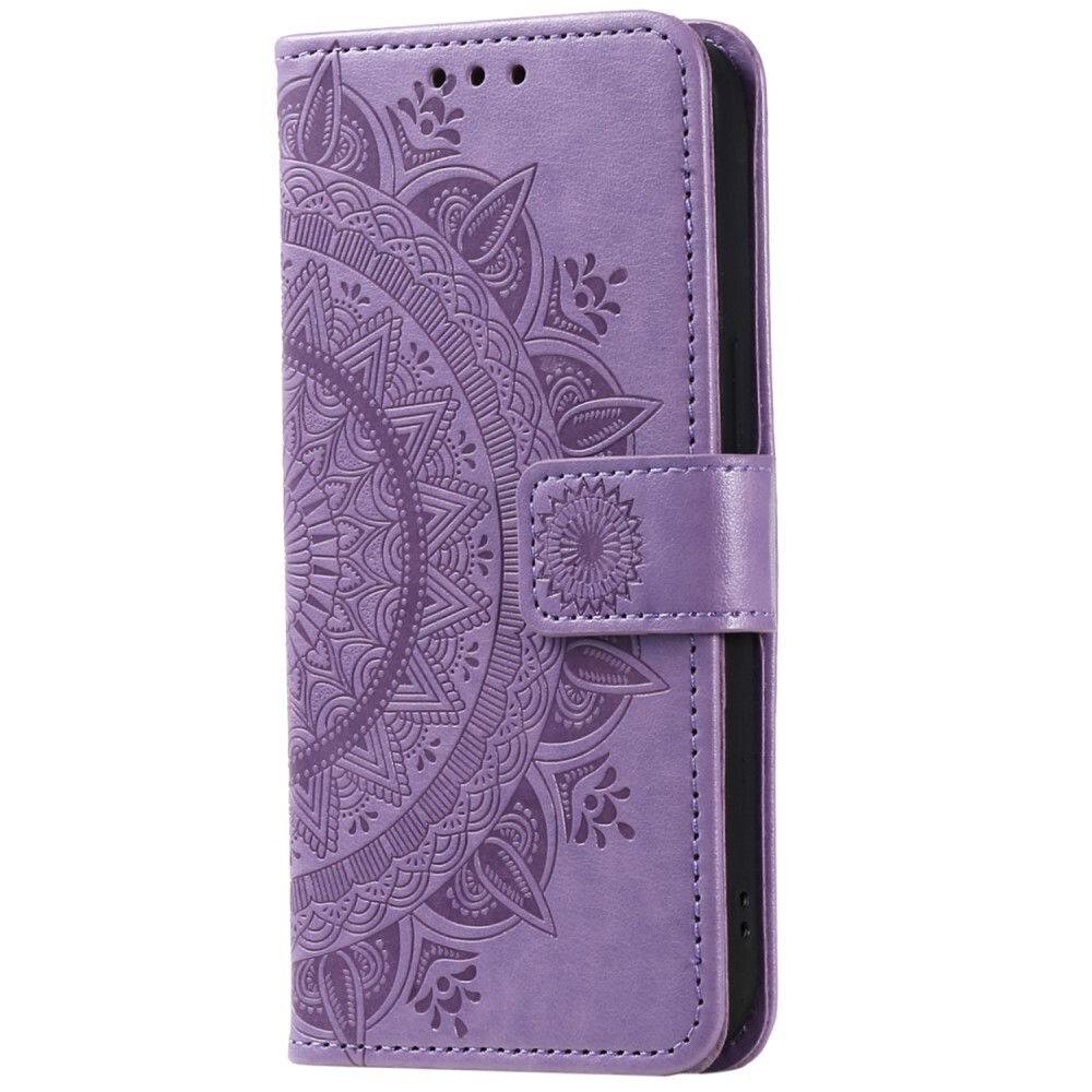 SKALO Motorola Moto G85 5G Mandala lompakkokotelo - Violetti