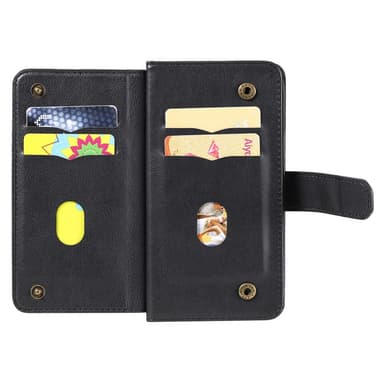 SKALO Motorola Moto G85 5G 10-lokeroa Lompakkokotelo - Musta