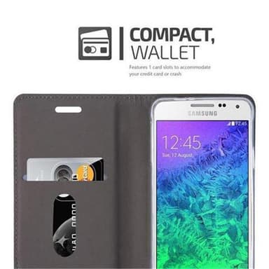 Samsung Galaxy ALPHA Suojakuori Lompakkokotelo (harmaa)