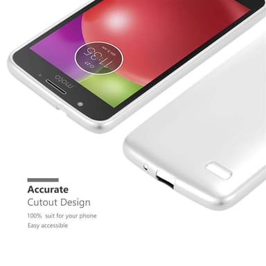 Motorola MOTO E4 Suojakuori Kotelo (Hopea)