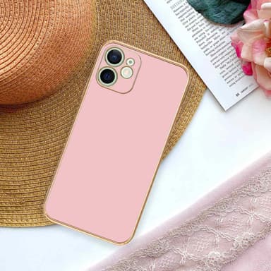 iPhone 12 Suojakuori Case Cover (Vaaleanpunainen)