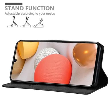 Samsung Galaxy A42 4G Suojakuori Lompakkokotelo (Musta)