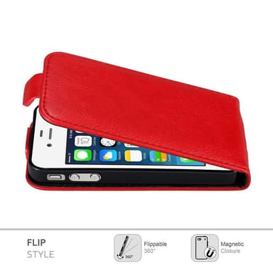 iPhone 4 / 4S Suojakuori Lompakkokotelo (Punainen)