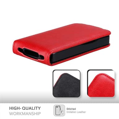 iPhone 4 / 4S Suojakuori Lompakkokotelo (Punainen)