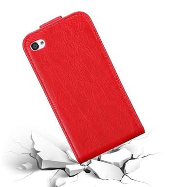 iPhone 4 / 4S Suojakuori Lompakkokotelo (Punainen)