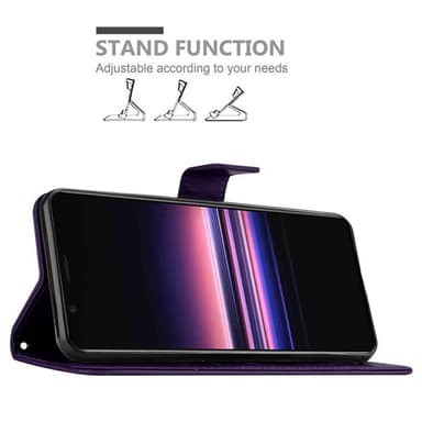Sony Xperia 5 Suojakuori Lompakkokotelo (Violetti)