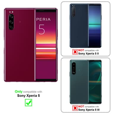 Sony Xperia 5 Suojakuori Lompakkokotelo (Violetti)