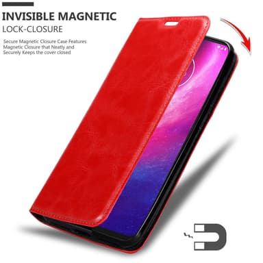 Motorola ONE HYPER Suojakuori Lompakkokotelo (Punainen)