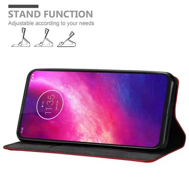 Motorola ONE HYPER Suojakuori Lompakkokotelo (Punainen)