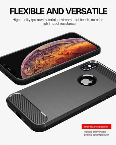 Suojakuori iPhone X / XS Kotelo (Musta)