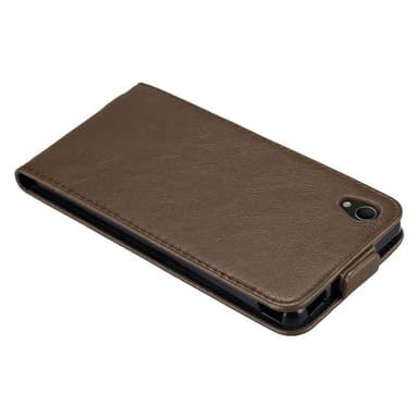 Sony Xperia M4 AQUA Suojakuori Lompakkokotelo (Ruskea)