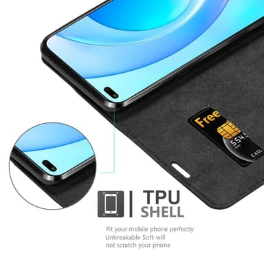 Honor 50 LITE Suojakuori Lompakkokotelo (Musta)