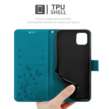 iPhone 13 MINI Suojakuori Lompakkokotelo (Sininen)