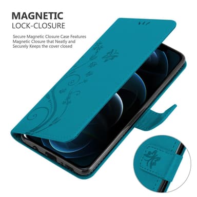 iPhone 13 MINI Suojakuori Lompakkokotelo (Sininen)
