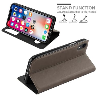 Lompakkokotelo iPhone XR Case (Ruskea)