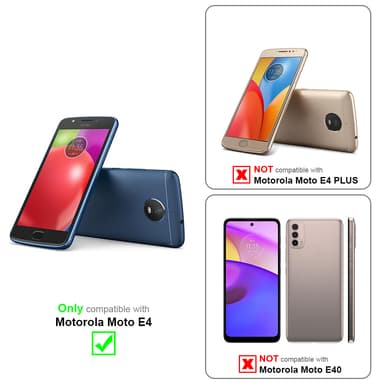 Motorola MOTO E4 Suojakuori Kotelo (Hopea)