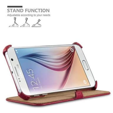 Samsung Galaxy S6 Suojakuori Lompakkokotelo (Punainen)