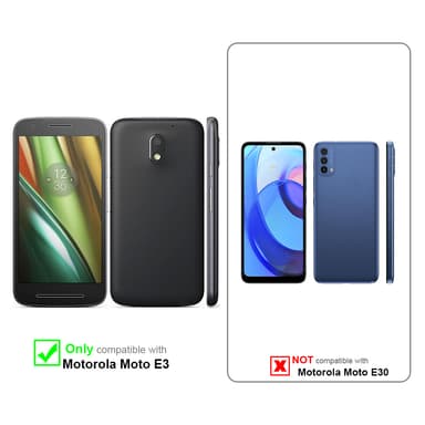 Motorola MOTO E3 Suojakuori Lompakkokotelo (Musta)