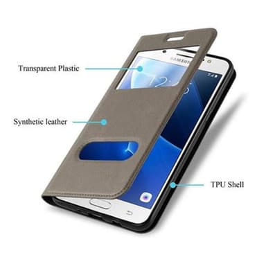 Lompakkokotelo Samsung Galaxy J5 2016 Case (Ruskea)