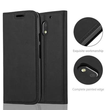 Motorola MOTO E3 Suojakuori Lompakkokotelo (Musta)